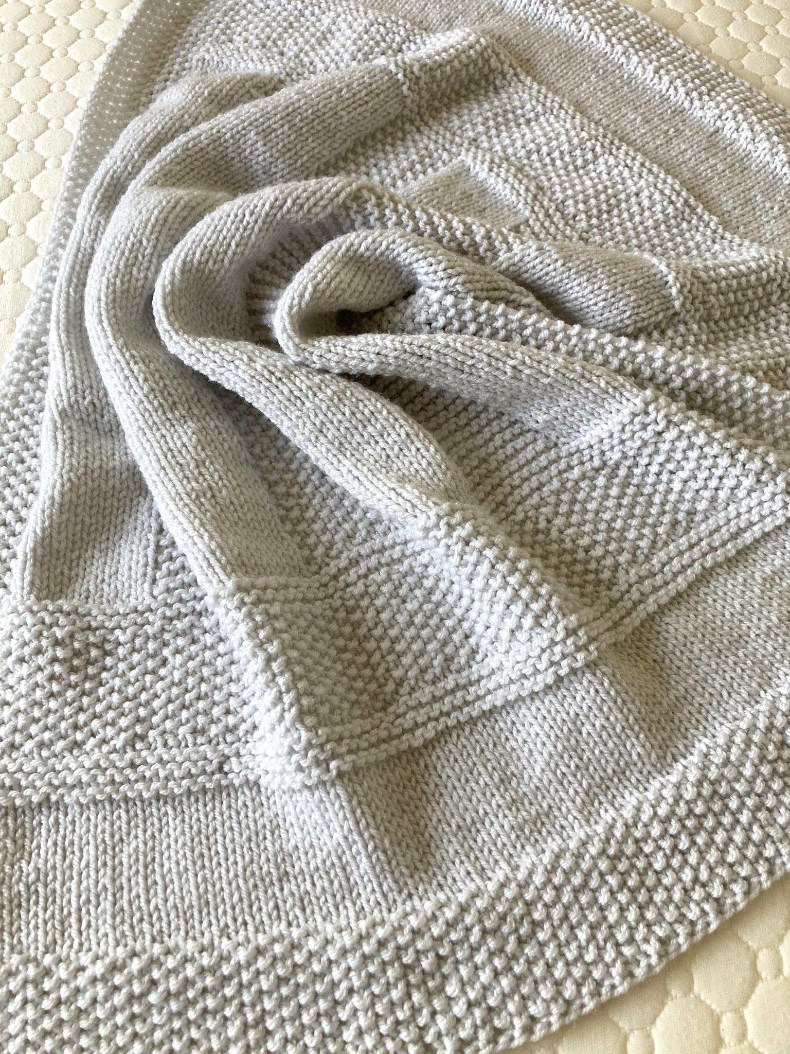 Knitting pattern ~ Hugo Baby Blanket ~ Perfect for beginners ~  Aran Yarn ~ ENGLISH ~ PDF Download