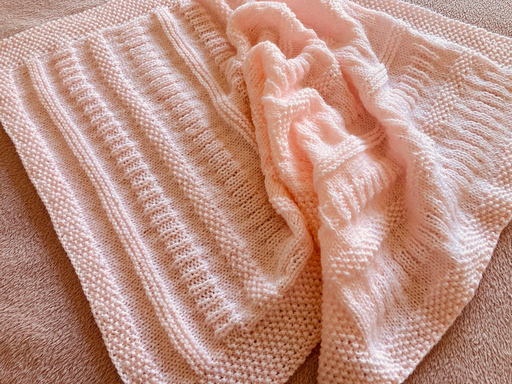 Knitting Pattern ~ Elena Baby Blanket ~ Simple Knit  ~ ENGLISH ~ PDF Download
