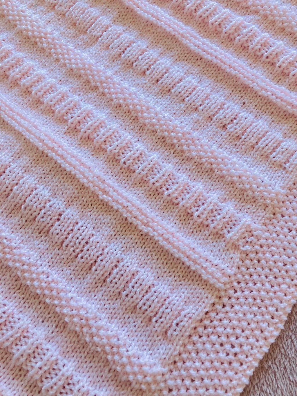 Knitting Pattern ~ Elena Baby Blanket ~ Simple Knit  ~ ENGLISH ~ PDF Download