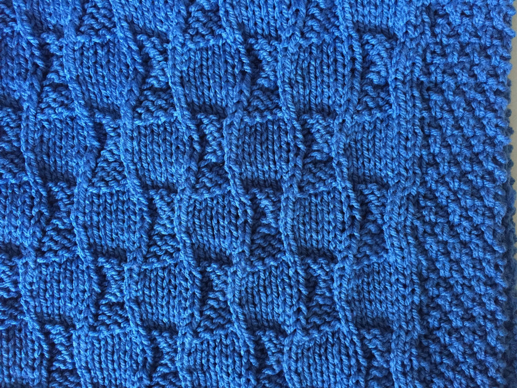 Knitting pattern ~ Broken Cables Baby Blanket  ~ENGLISH ~ PDF Download
