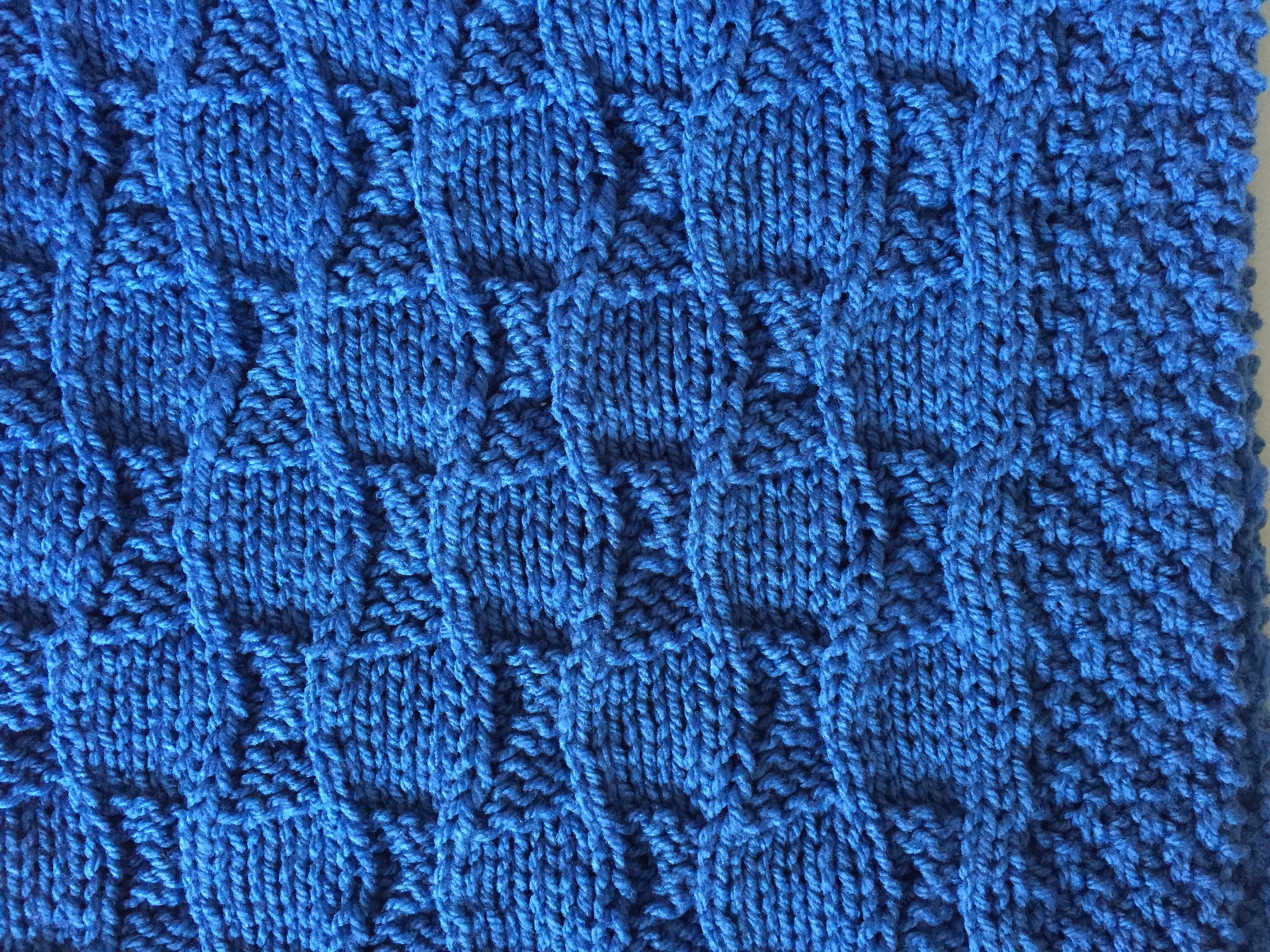 Knitting pattern ~ Broken Cables Baby Blanket  ~ENGLISH ~ PDF Download
