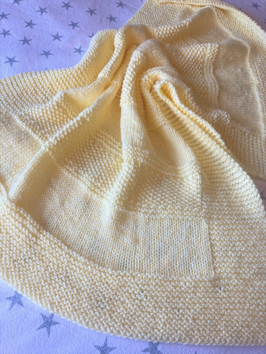Knitting pattern ~ Textured Stripes Baby Blanket ~ ENGLISH ~ PDF Download