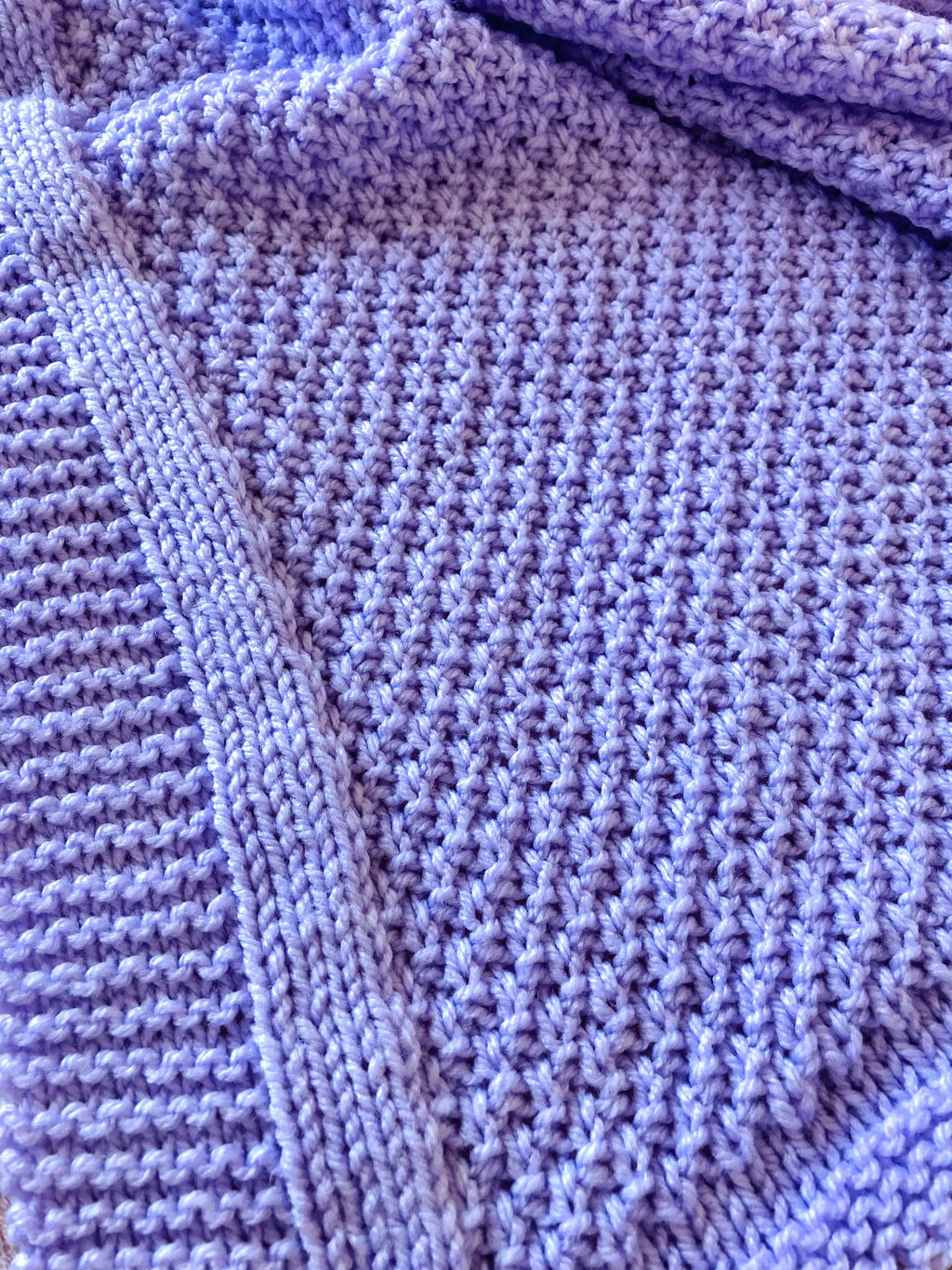Knitting pattern ~ Double Moss Blanket in Aran or Chunky ~ Perfect for beginners ~ ENGLISH ~ PDF Download