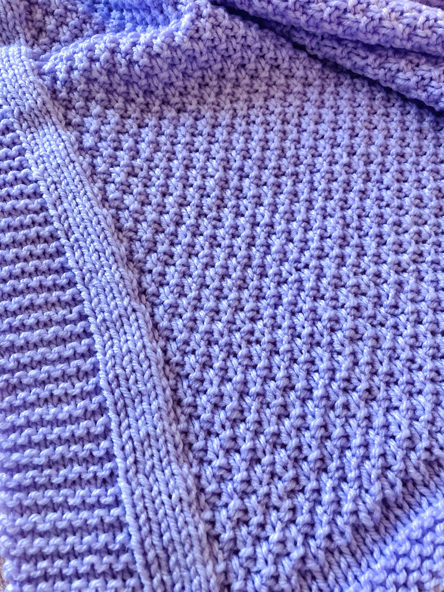 Knitting pattern ~ Double Moss Blanket in Aran or Chunky ~ Perfect for beginners ~ ENGLISH ~ PDF Download
