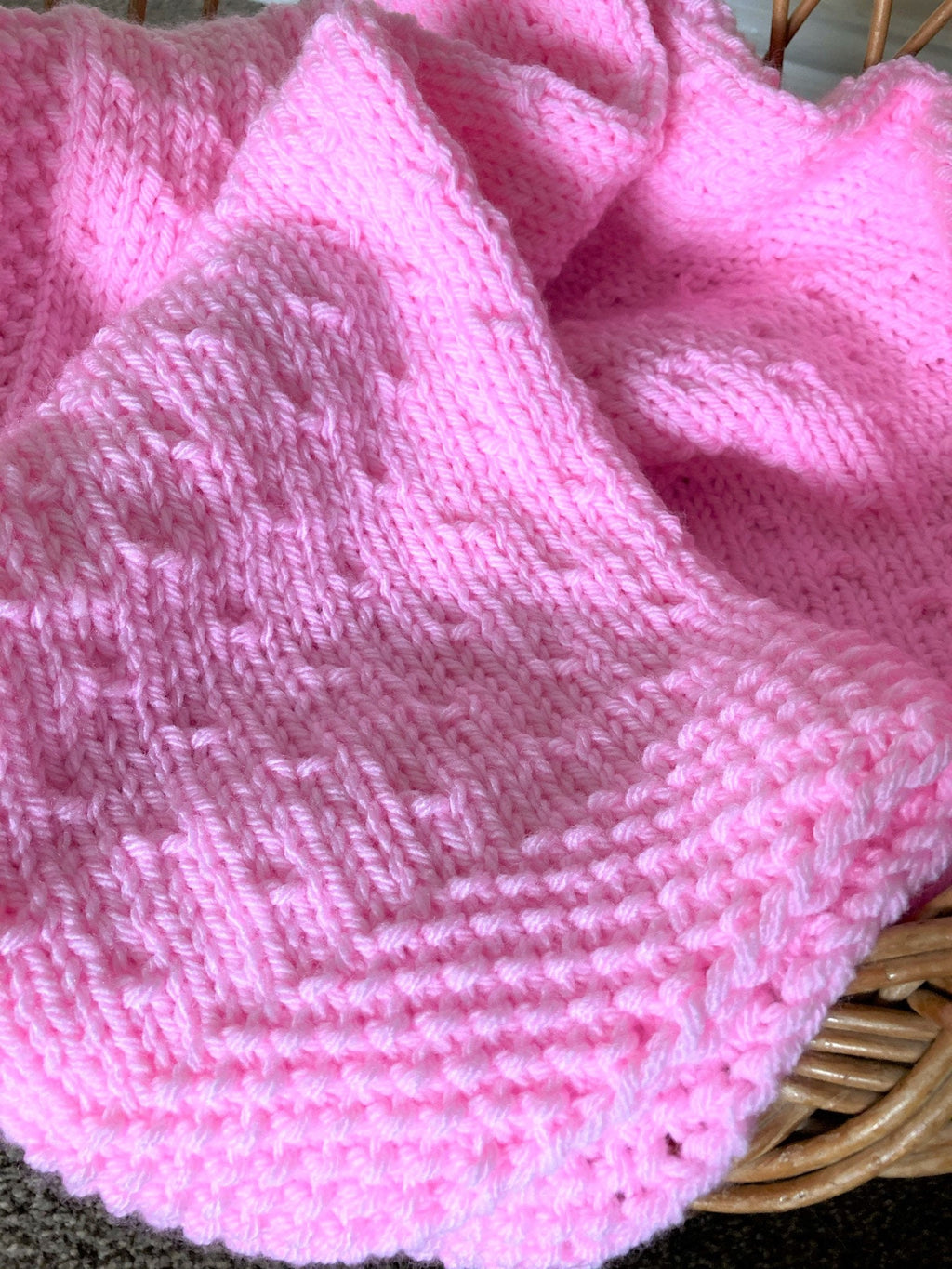 Knitting pattern ~ Moss & Seed Baby Blanket ~ Easy , Quick Knit ~ ENGLISH ~ PDF Download