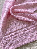Knitting pattern ~ Jesse Baby Blanket in Aran or Chunky Yarn ~ ENGLISH ~ PDF Download