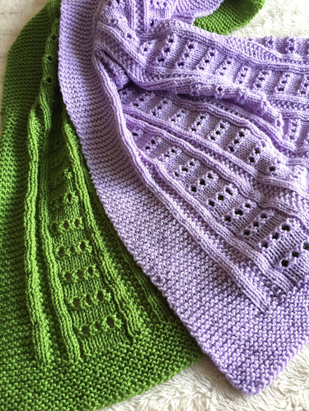 Knitting pattern ~ Little Ladders Baby Blanket  ~ ENGLISH ~  PDF Download