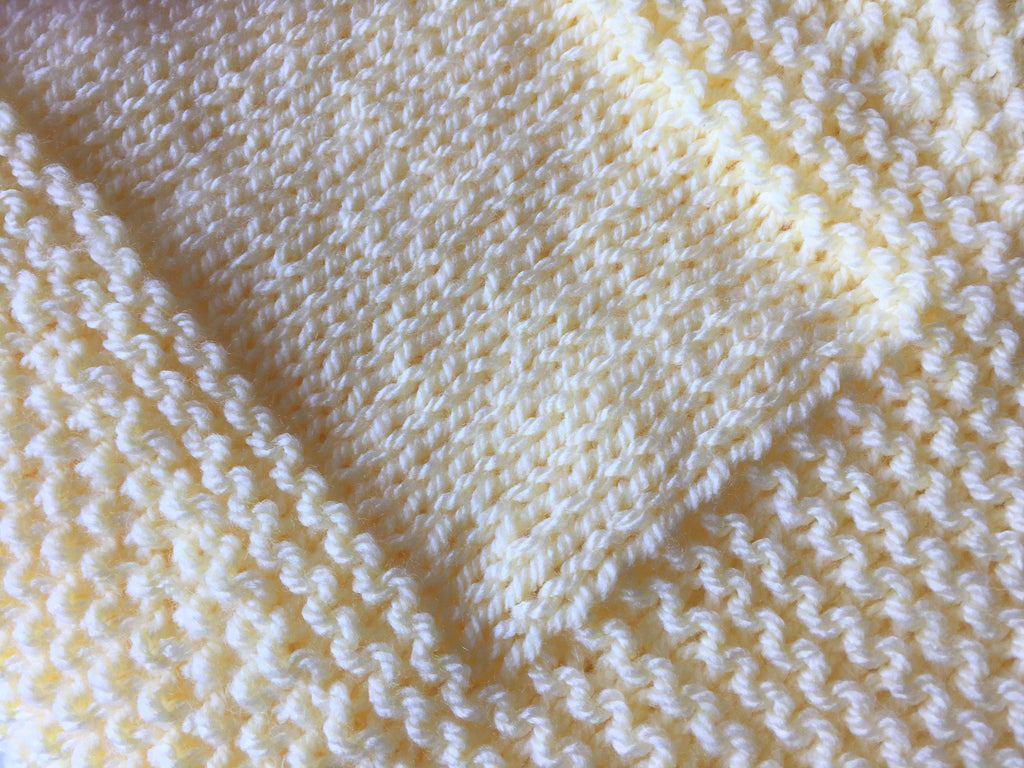 Knitting pattern ~ Textured Stripes Baby Blanket ~ ENGLISH ~ PDF Download