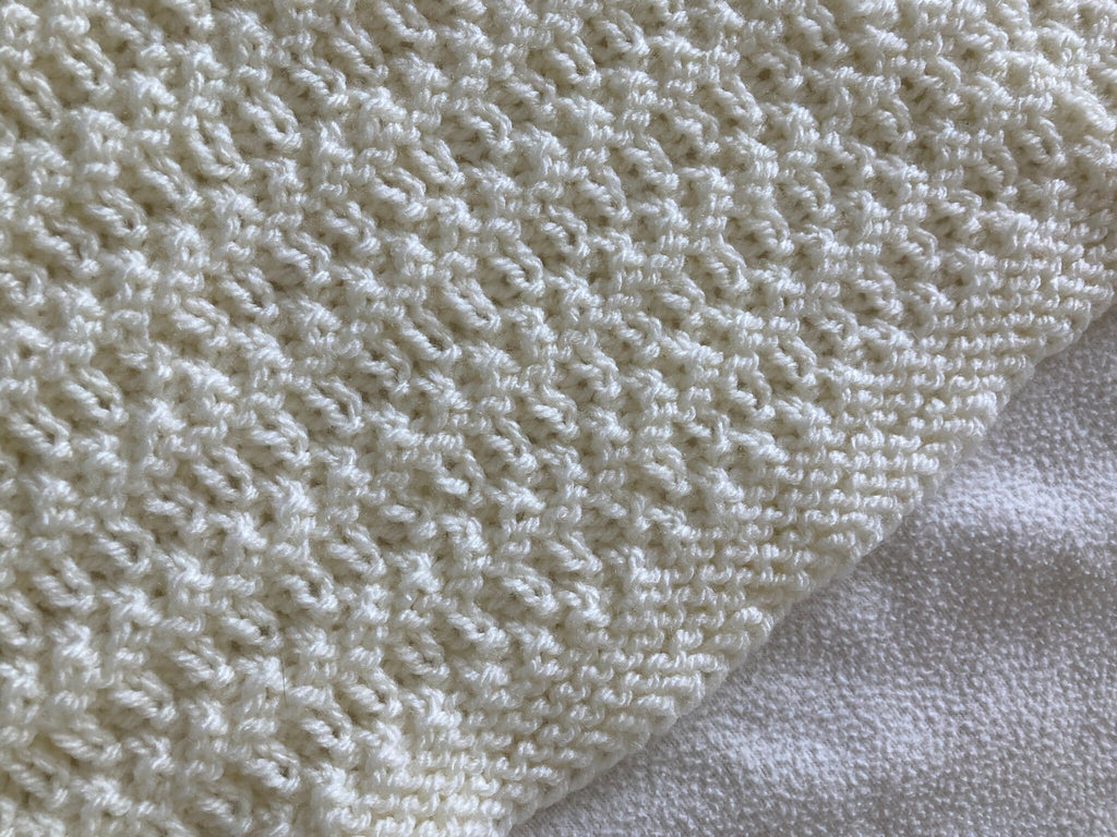 Knitting pattern ~ Meya Baby Blanket ~ Reversible Design ~ Aran Yarn ~ ENGLISH ~  PDF Download