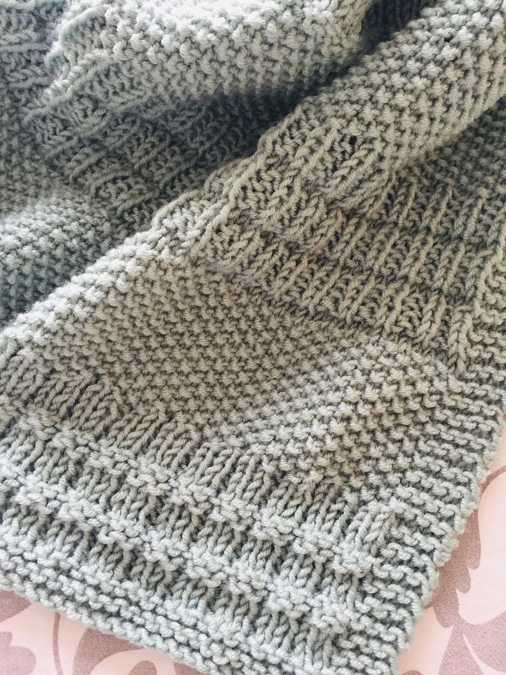 Knitting Pattern ~ Dorete Baby Blanket ~ Easy Knit for Beginners ~ENGLISH ~ PDF Download