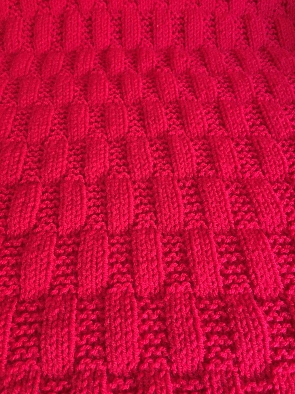 Knitting pattern ~ Rectangles Simple Baby Blanket  ~ ENGLISH ~  PDF Download