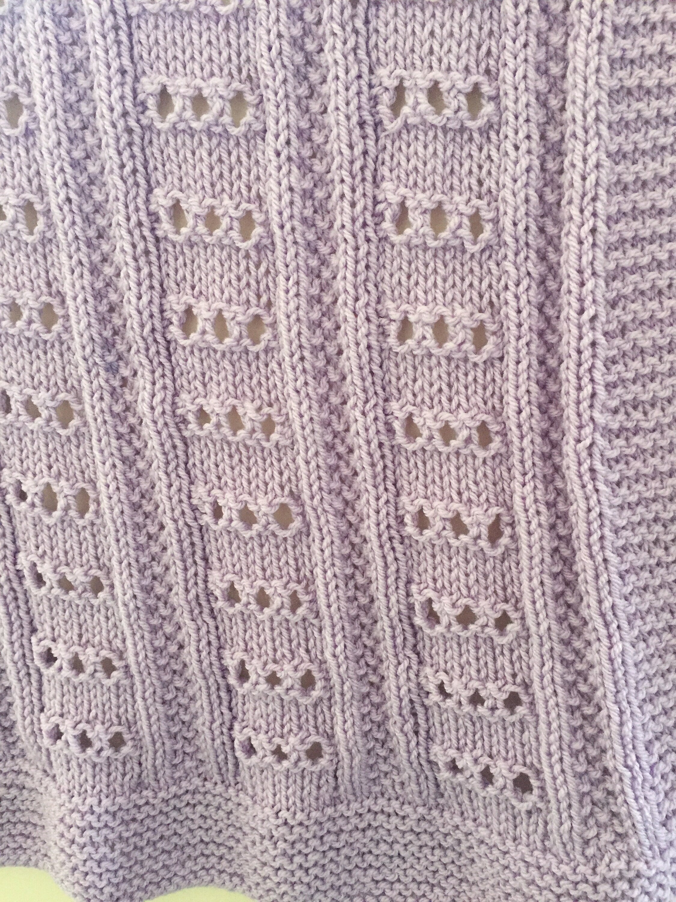Knitting pattern ~ Little Ladders Baby Blanket  ~ ENGLISH ~  PDF Download