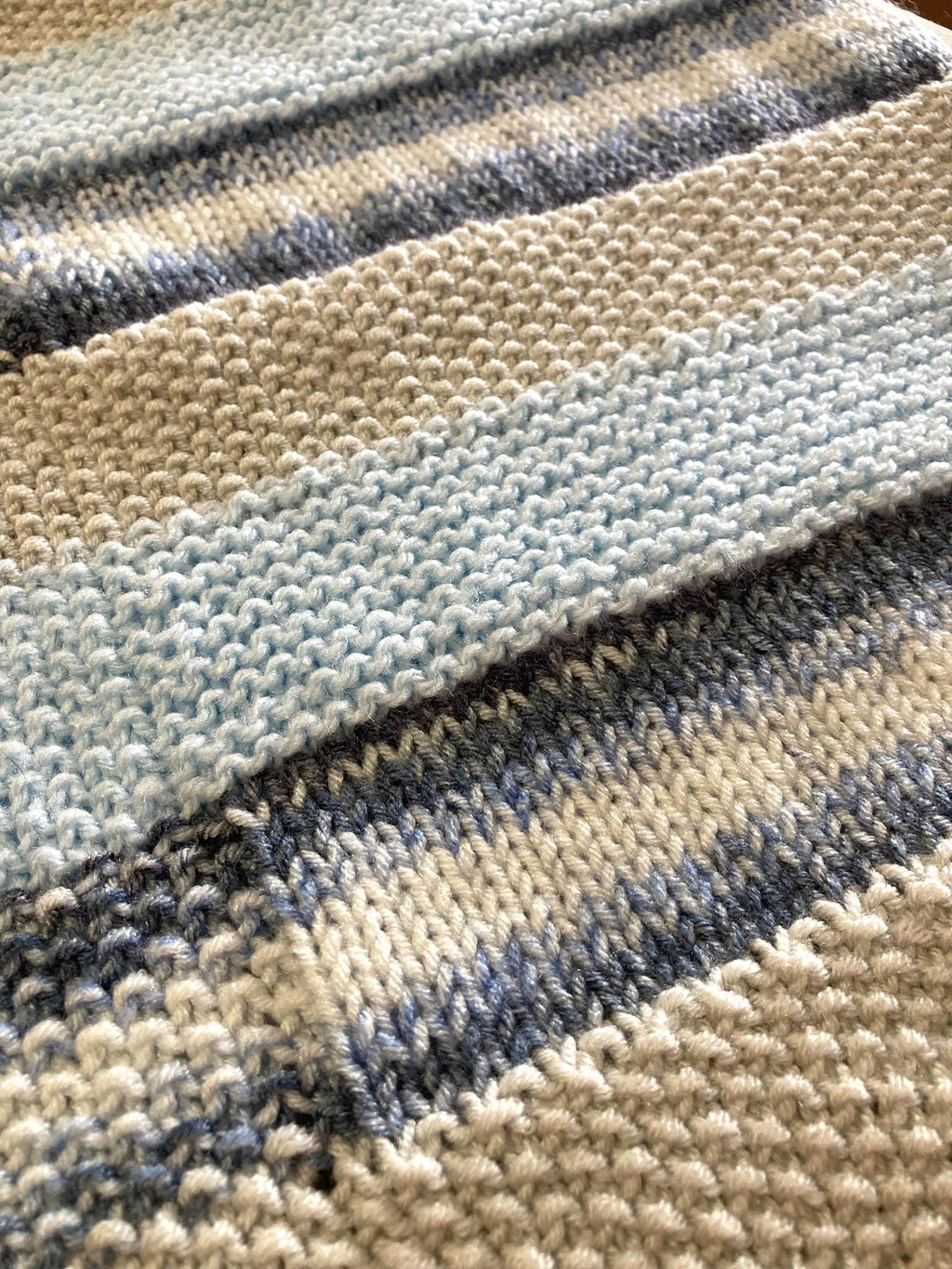 Knitting pattern ~ Simple Textures Baby Blanket  ~ DK Yarn ~ ENGLISH ~ PDF Download