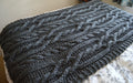 Knitting pattern ~ Snuggly Cable Blanket / Throw. ~ ENGLISH ~  PDF Download