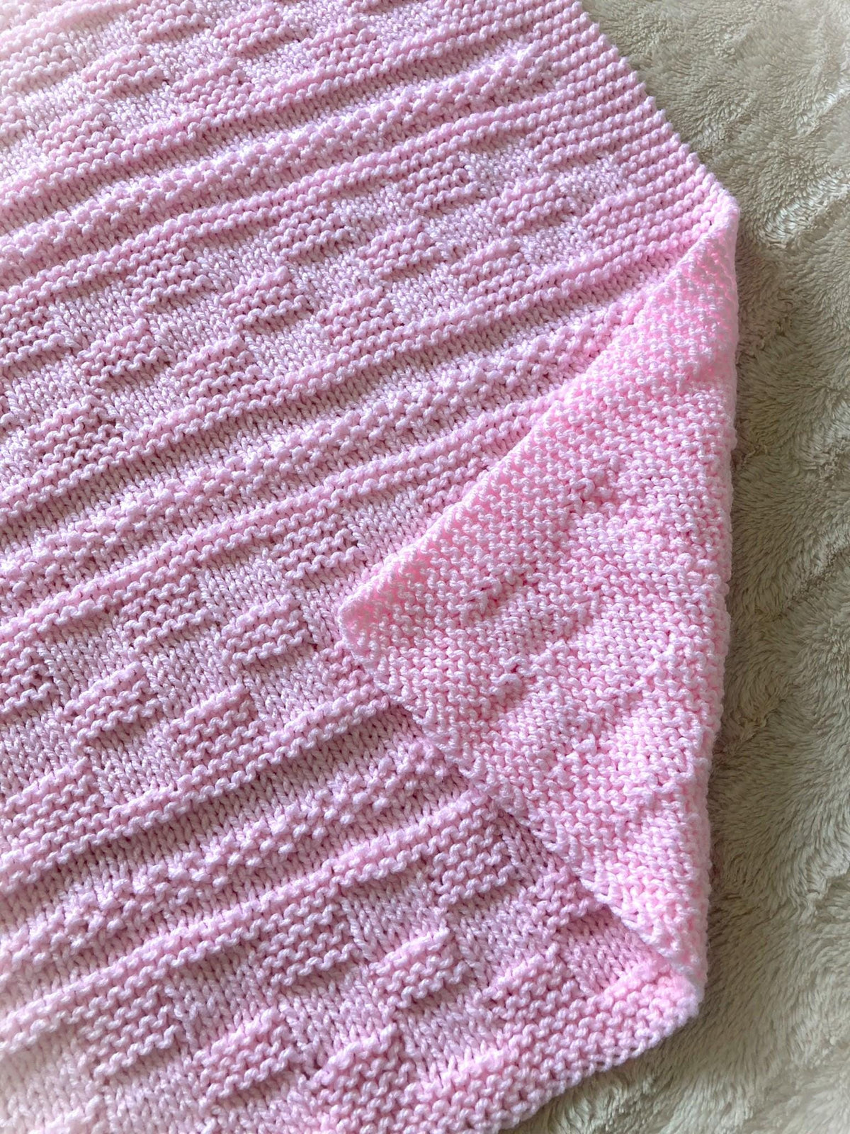Knitting pattern ~ Jesse Baby Blanket in Aran or Chunky Yarn ~ ENGLISH ~ PDF Download