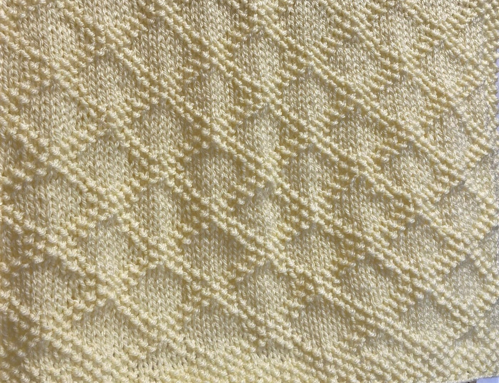 Knitting pattern- Diamonds Baby Blanket in Aran Yarn. ~ ENGLISH ~  PDF Download