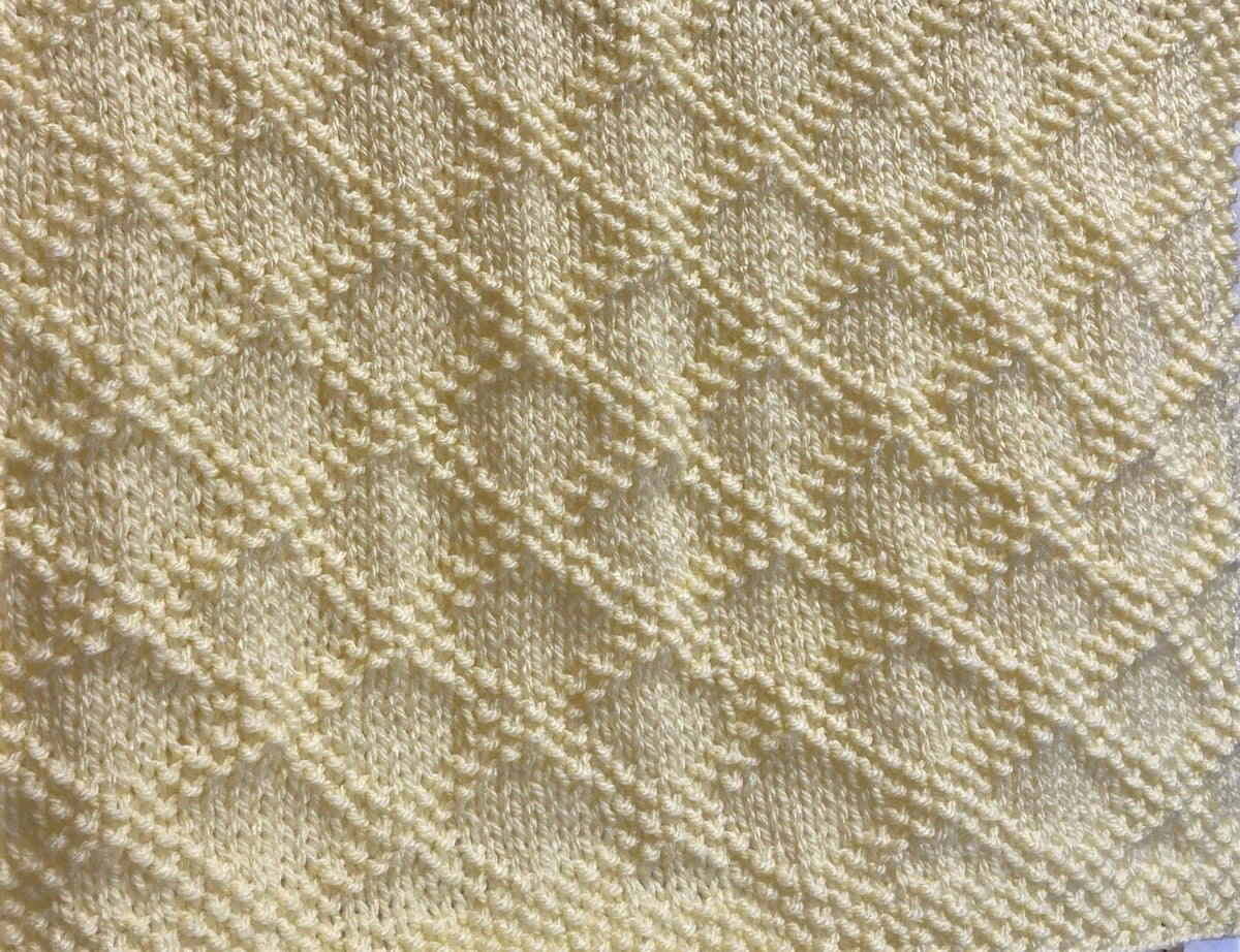 Knitting pattern- Diamonds Baby Blanket in Aran Yarn. ~ ENGLISH ~  PDF Download