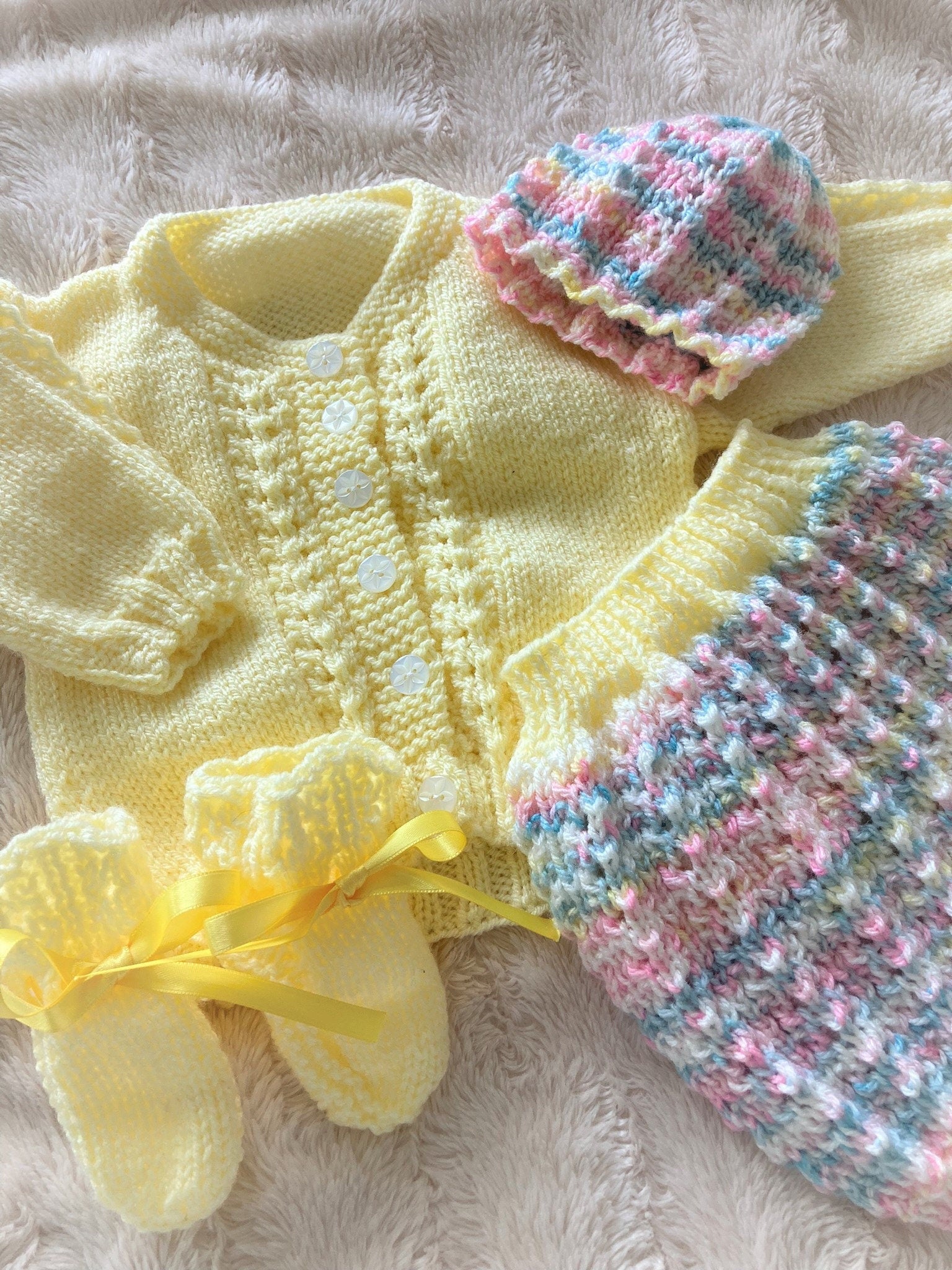 Knitting pattern ~ Adora baby set for 3-6 months ~  ENGLISH ~  PDF Download
