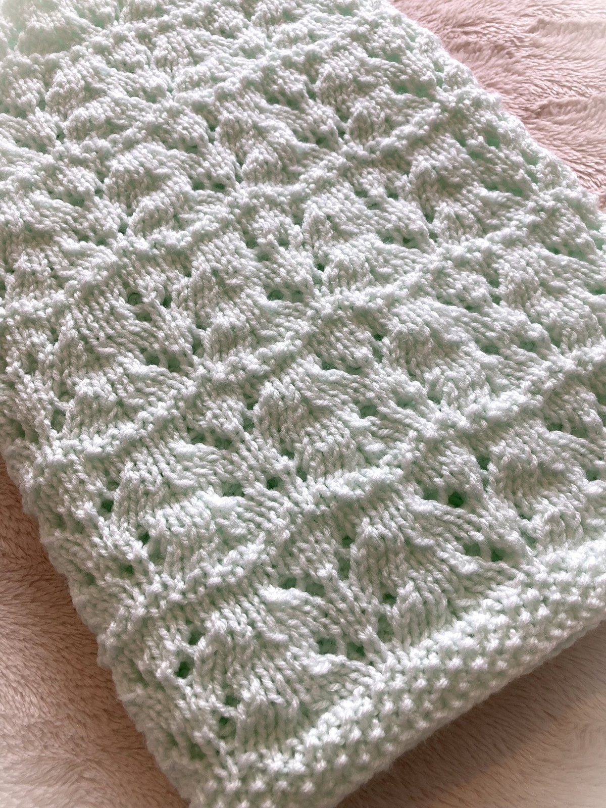 Knitting Pattern ~ Audrey Baby Blanket in DK  ~ ENGLISH ~ PDF Download