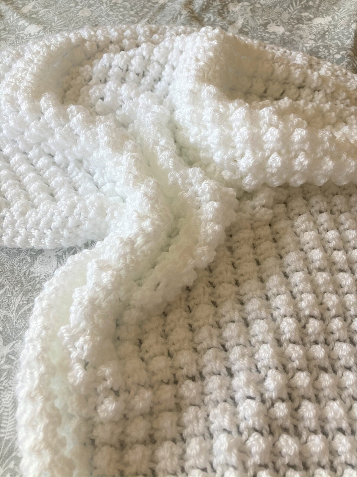 Knitting pattern ~ Bobble Baby Blanket ~  ENGLISH ~ PDF Download