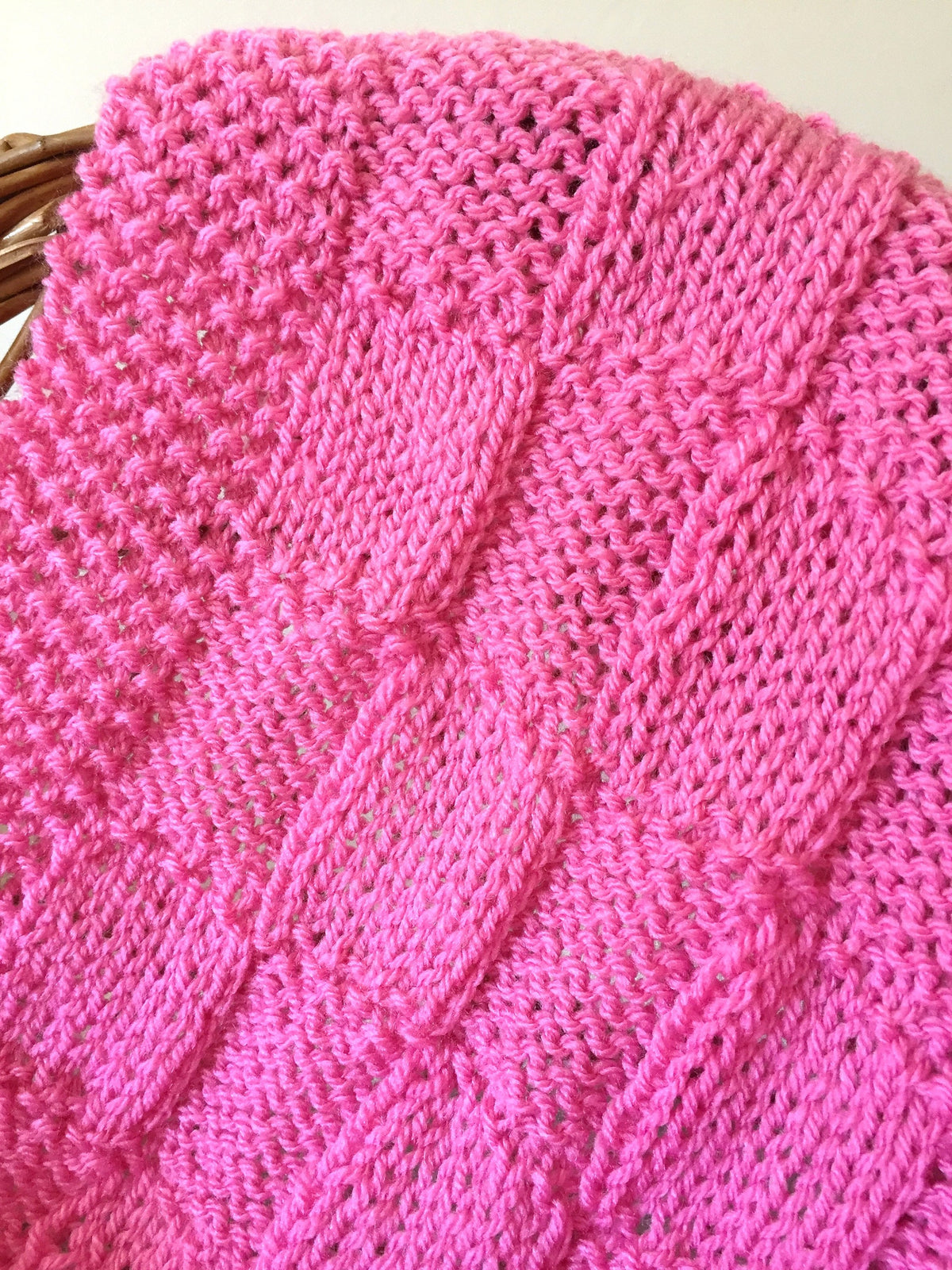 Knitting pattern ~ Checks Baby Blanket  ~ ENGLISH ~ PDF Download