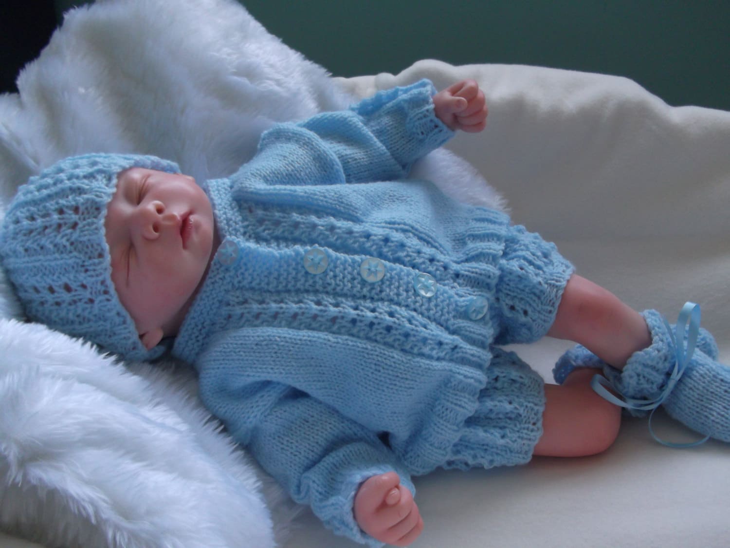 Knitting pattern ~ Adora baby set for 3-6 months ~  ENGLISH ~  PDF Download