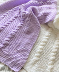 Knitting pattern ~ Reversible Cable Baby Blanket ~Easy to Knit ~ ENGLISH ~  PDF Download