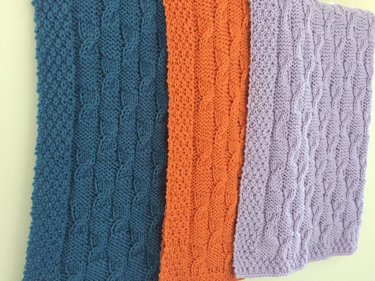 Knitting pattern ~ Broken Cables Baby Blanket  ~ENGLISH ~ PDF Download