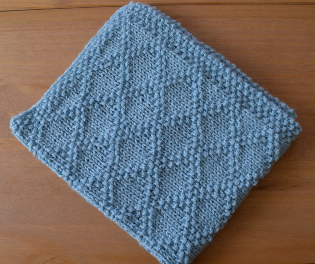 Knitting pattern- Diamonds Baby Blanket in Aran Yarn. ~ ENGLISH ~  PDF Download