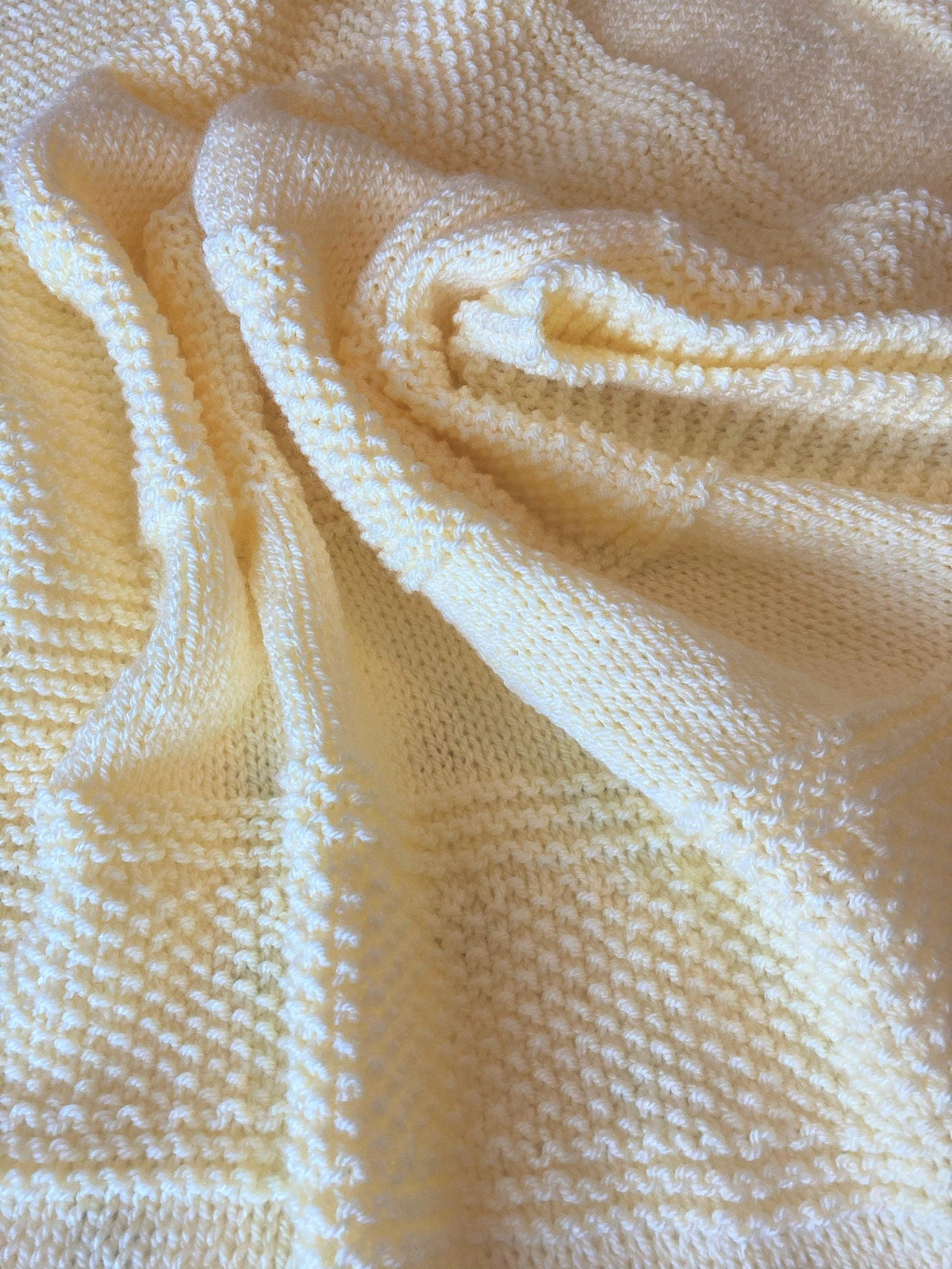 Knitting pattern ~ Textured Stripes Baby Blanket ~ ENGLISH ~ PDF Download