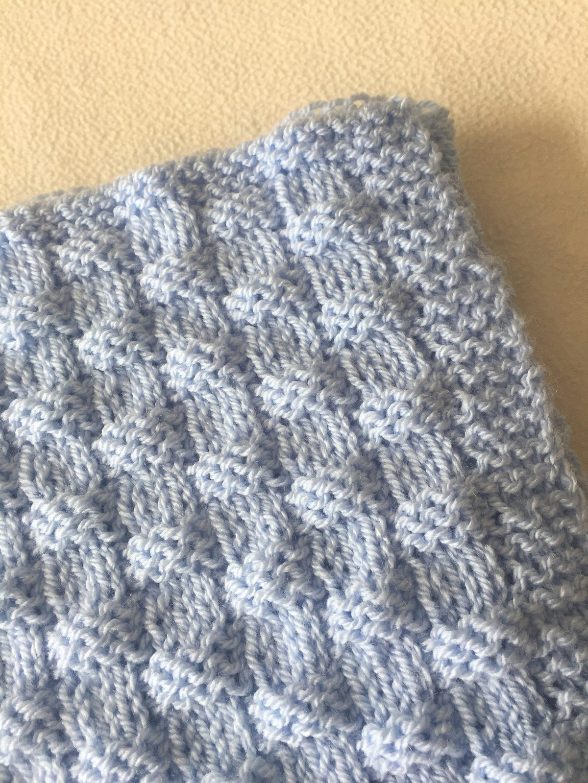 Knitting pattern ~ Quick and Easy Basket Weave Baby Blanket  ~ ENGLISH ~ PDF Download