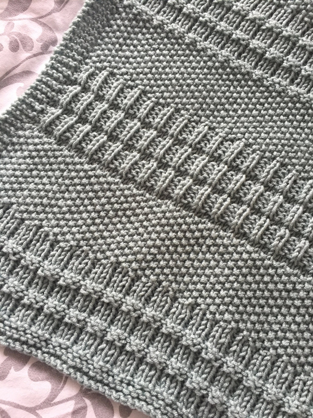 Knitting Pattern ~ Dorete Baby Blanket ~ Easy Knit for Beginners ~ENGLISH ~ PDF Download