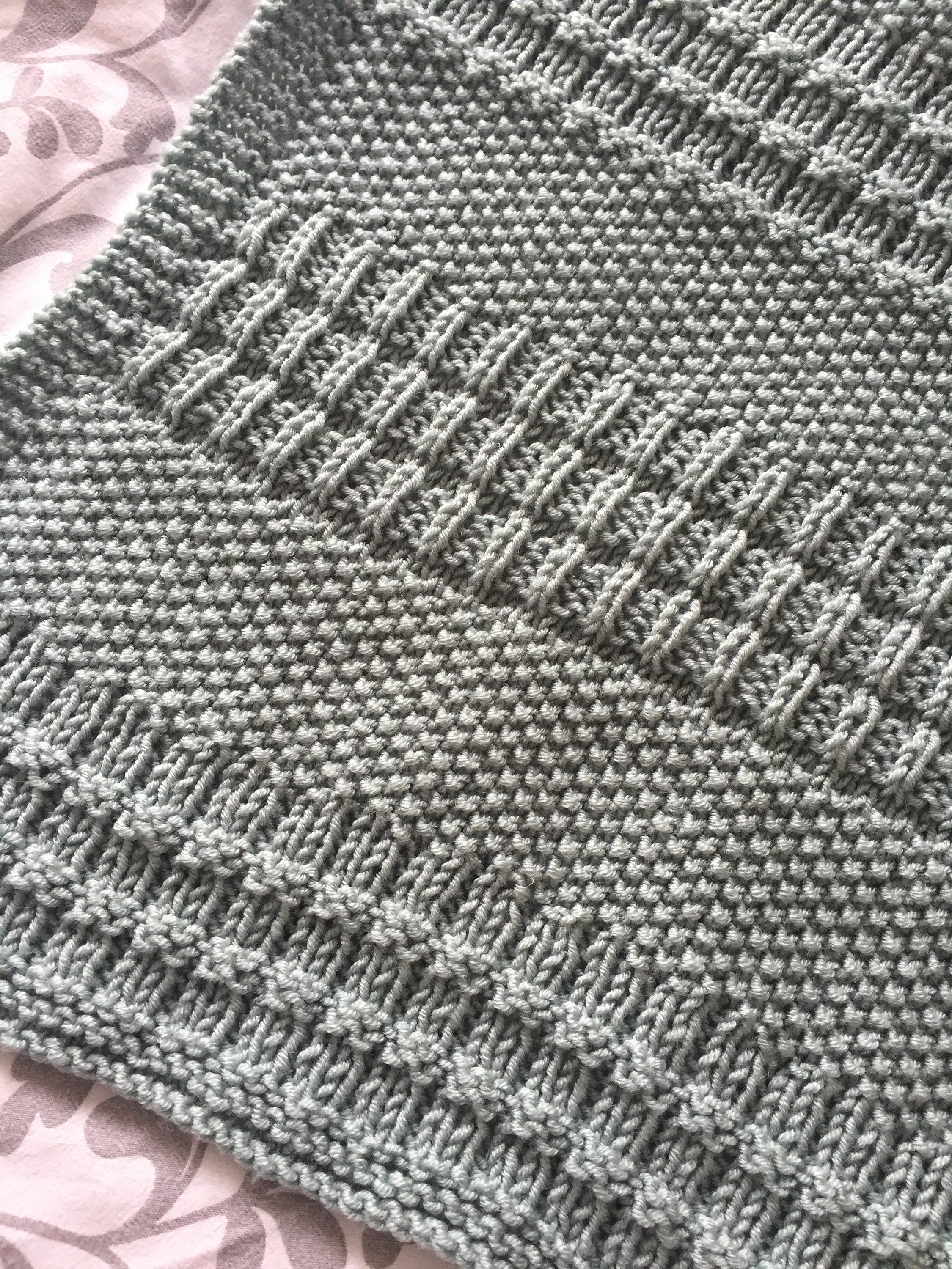 Knitting Pattern ~ Dorete Baby Blanket ~ Easy Knit for Beginners ~ENGLISH ~ PDF Download
