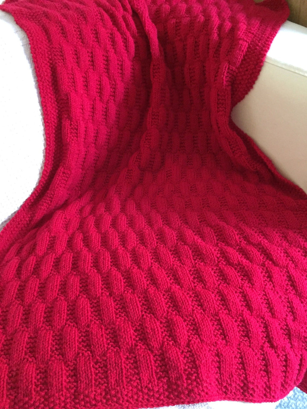 Knitting pattern ~ Rectangles Simple Baby Blanket  ~ ENGLISH ~  PDF Download