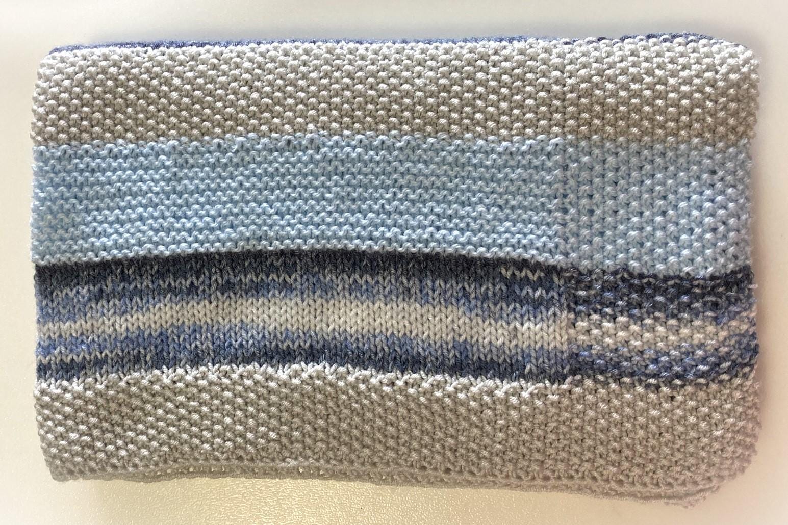 Knitting pattern ~ Simple Textures Baby Blanket  ~ DK Yarn ~ ENGLISH ~ PDF Download