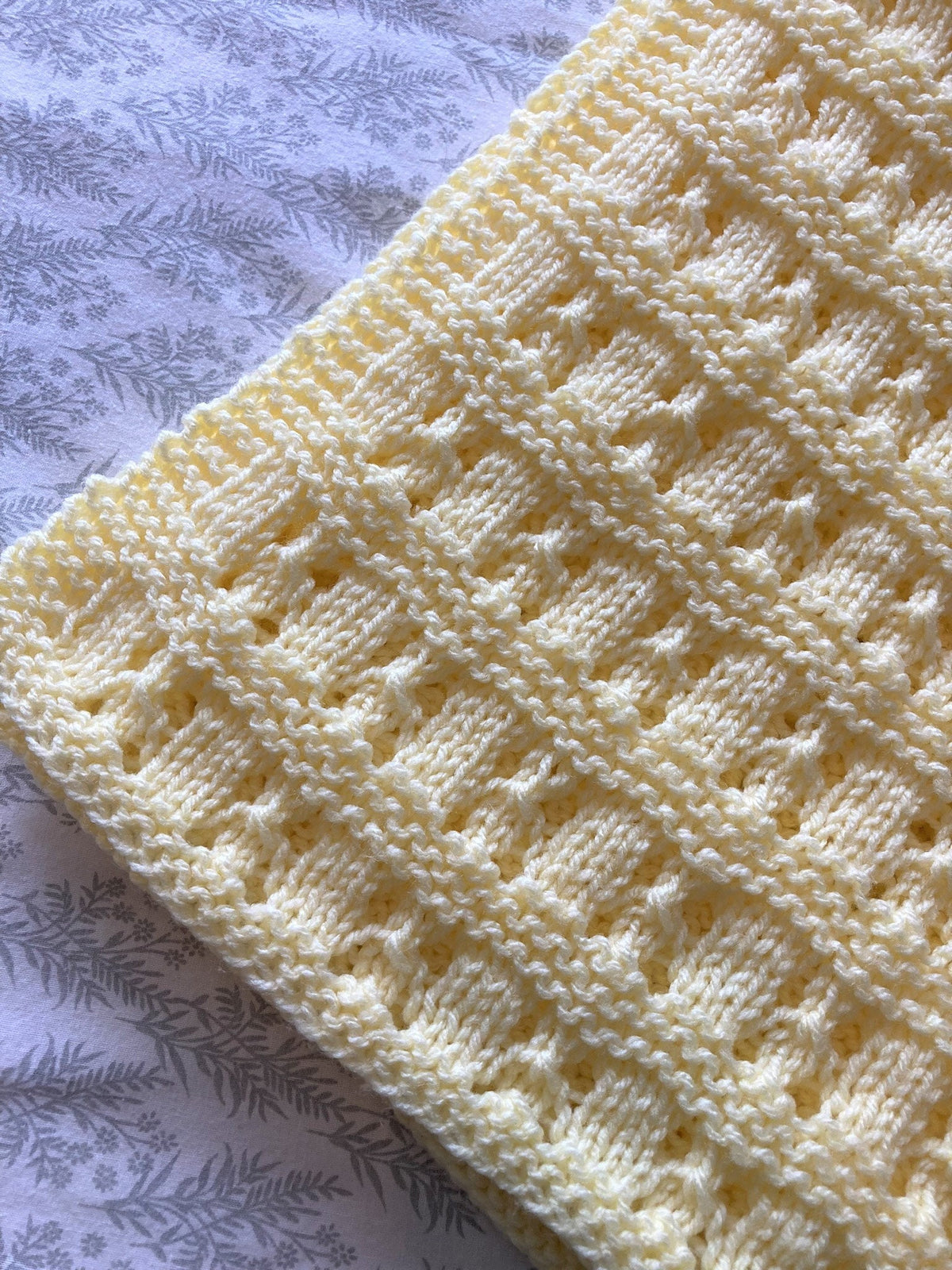 Knitting Pattern ~ Lace & Garter Baby Blanket  ~ ENGLISH ~ PDF Download