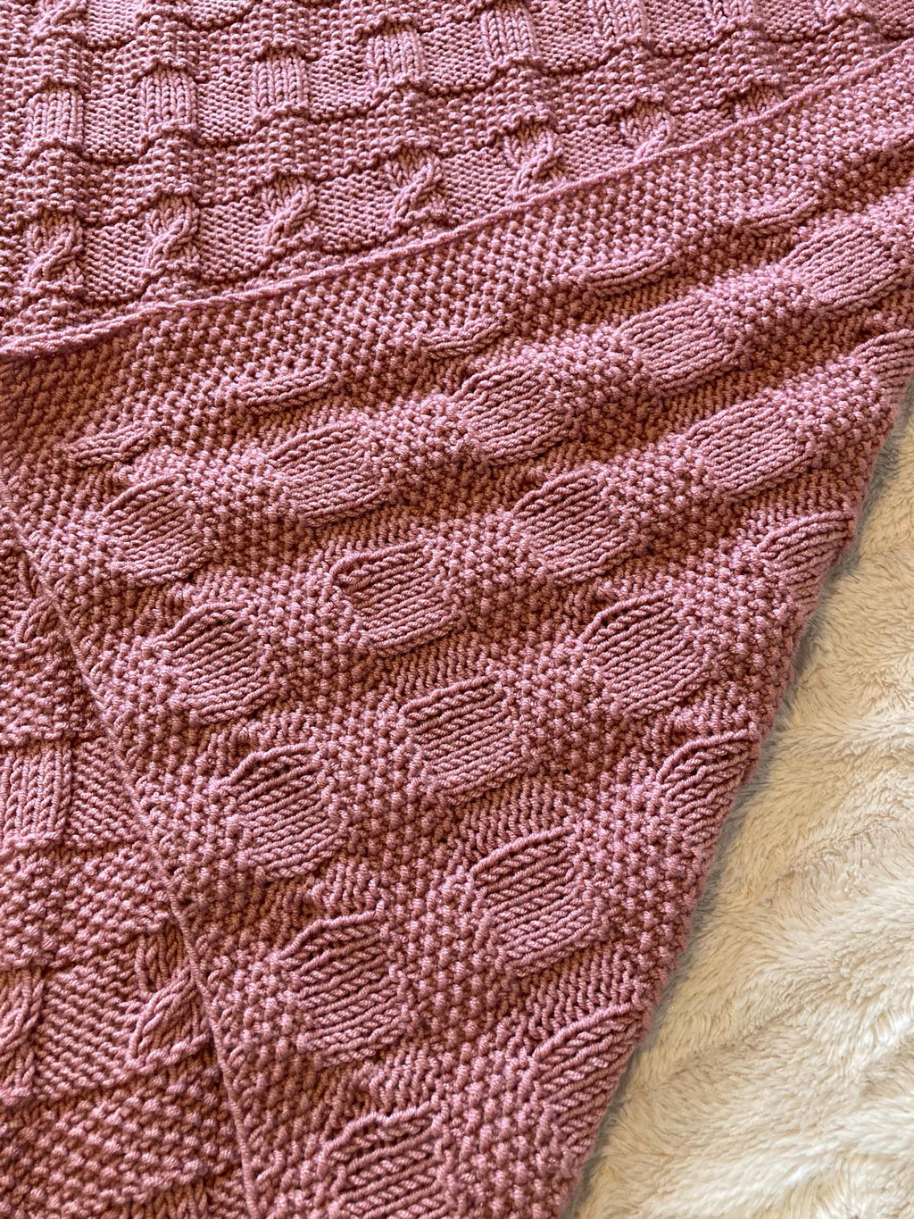 Knitting pattern ~ Ember Baby Blanket in DK Yarn ~ ENGLISH ~  PDF Download