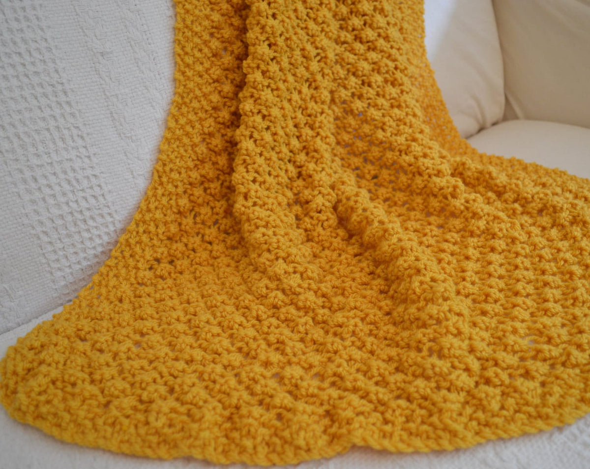 Knitting pattern ~ Bobble Baby Blanket ~  ENGLISH ~ PDF Download