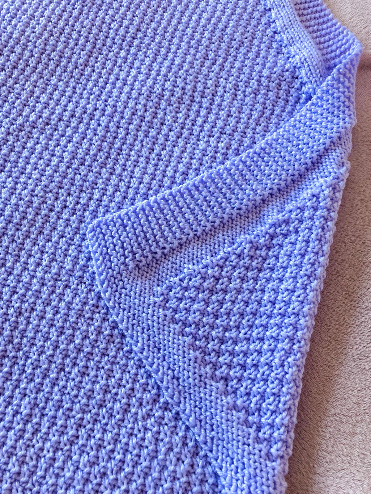 Knitting pattern ~ Double Moss Blanket in Aran or Chunky ~ Perfect for beginners ~ ENGLISH ~ PDF Download