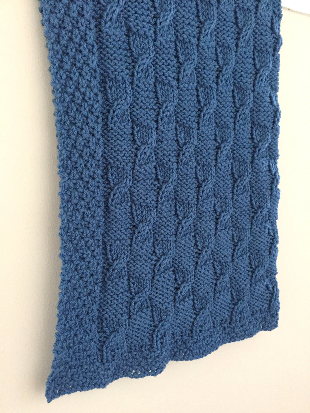 Knitting pattern ~ Broken Cables Baby Blanket  ~ENGLISH ~ PDF Download