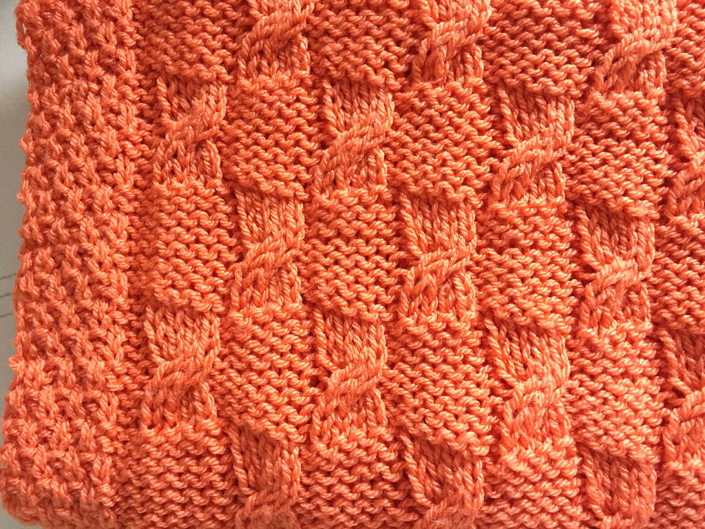 Knitting pattern ~ Broken Cables Baby Blanket  ~ENGLISH ~ PDF Download