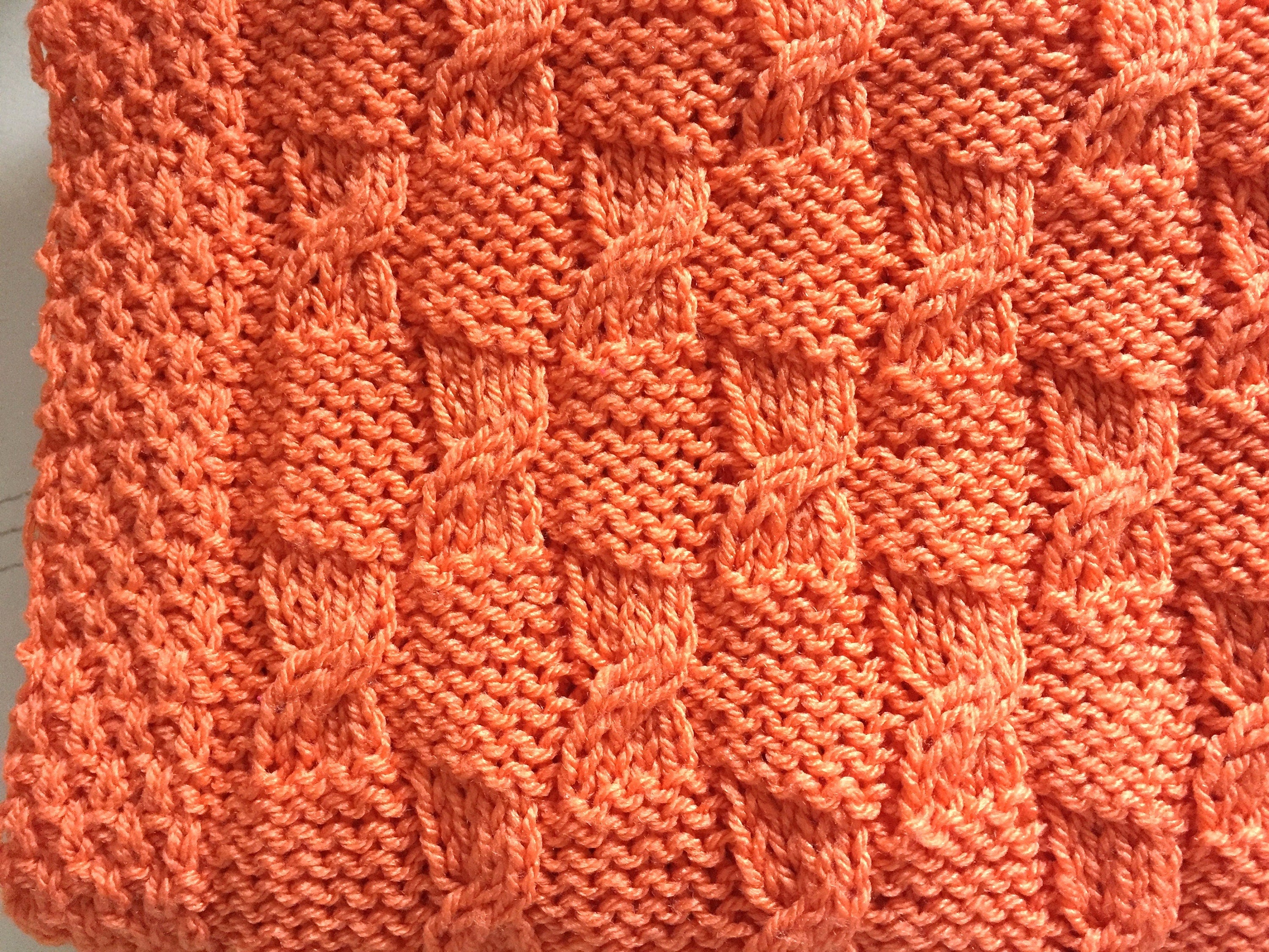 Knitting pattern ~ Broken Cables Baby Blanket  ~ENGLISH ~ PDF Download