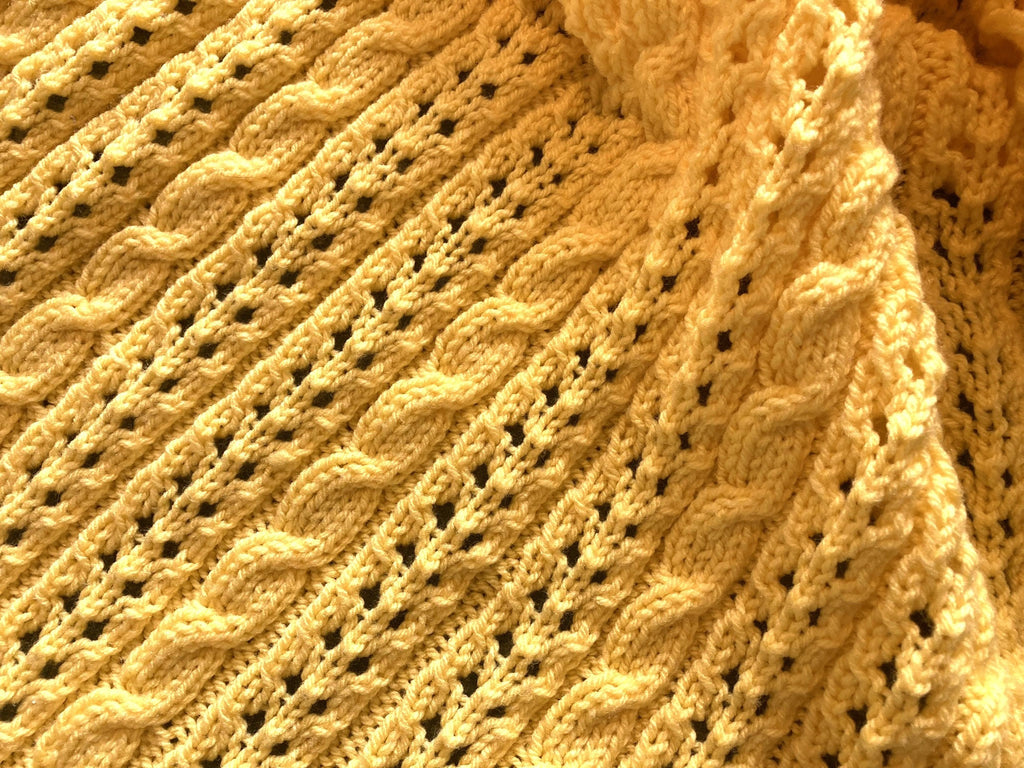 Knitting pattern ~ Lucie Baby Blanket  ~   ENGLISH ~  PDF Download