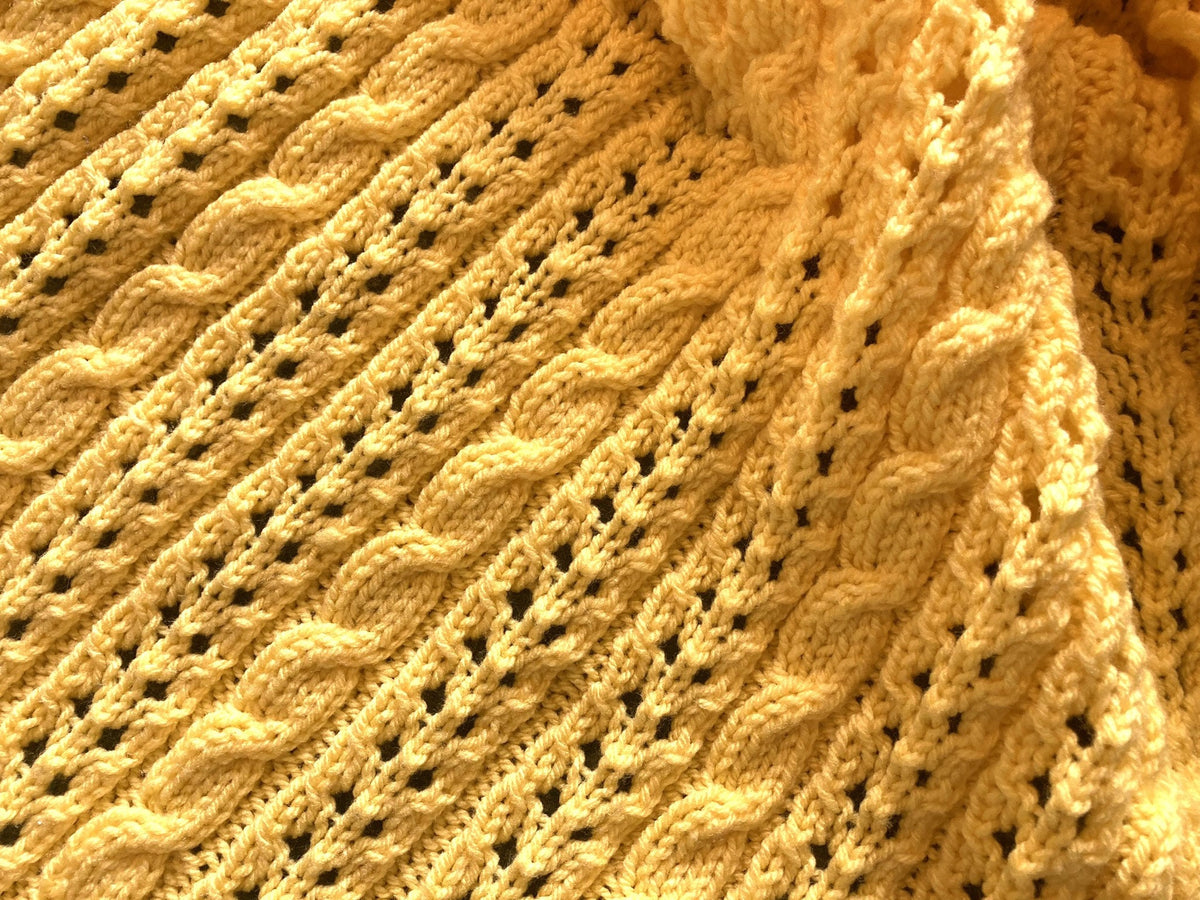 Knitting pattern ~ Lucie Baby Blanket  ~   ENGLISH ~  PDF Download