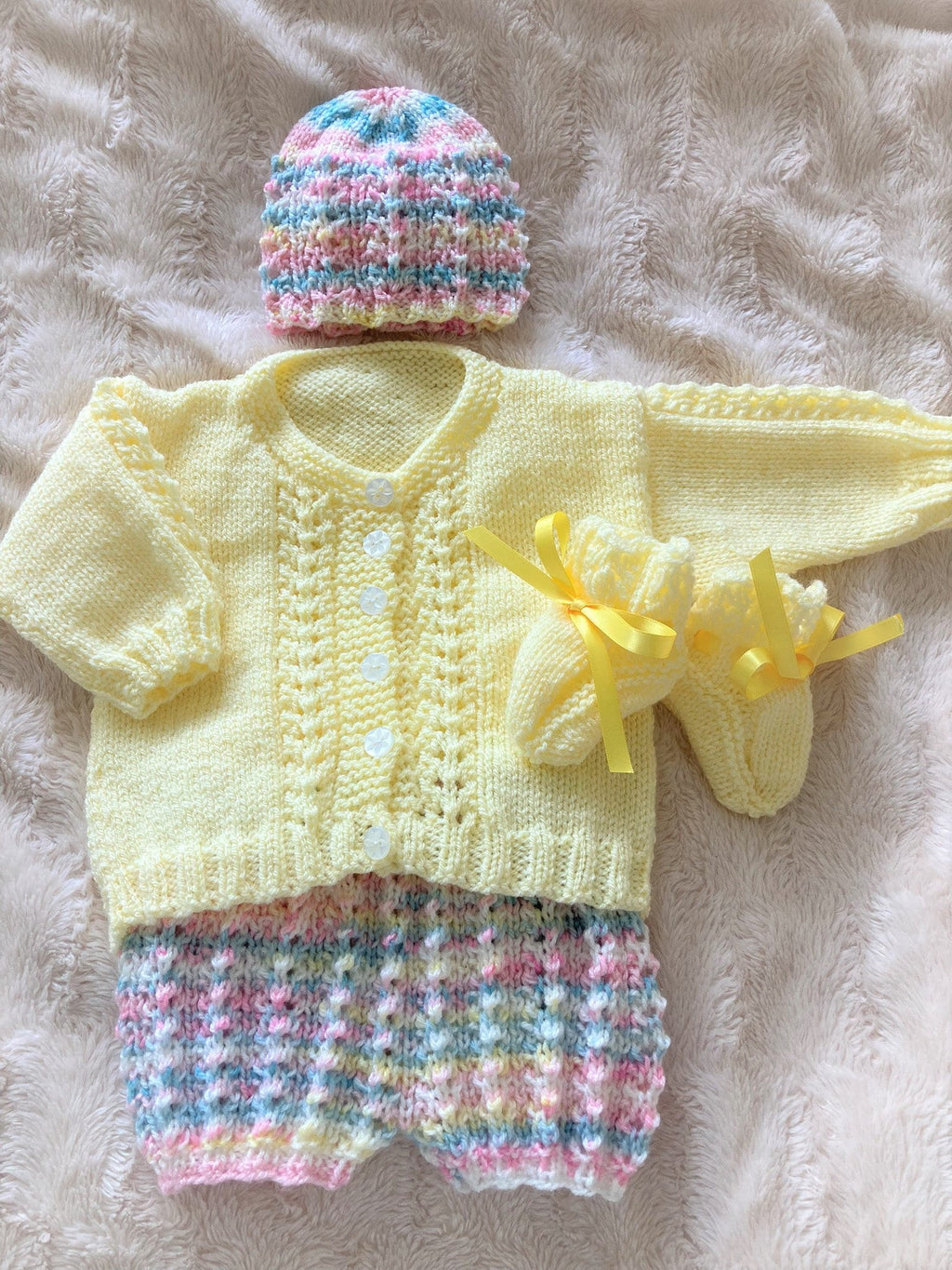 Knitting pattern ~ Adora baby set for 3-6 months ~  ENGLISH ~  PDF Download