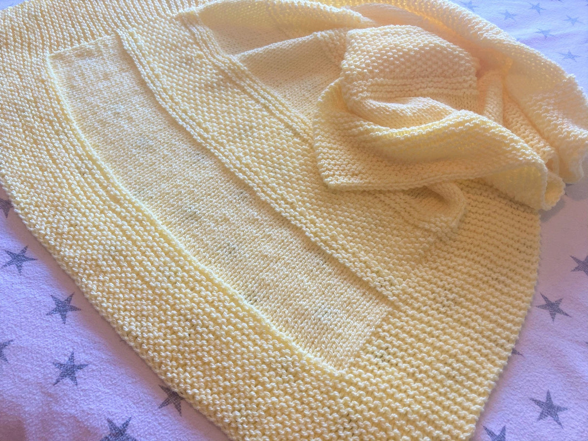 Knitting pattern ~ Textured Stripes Baby Blanket ~ ENGLISH ~ PDF Download