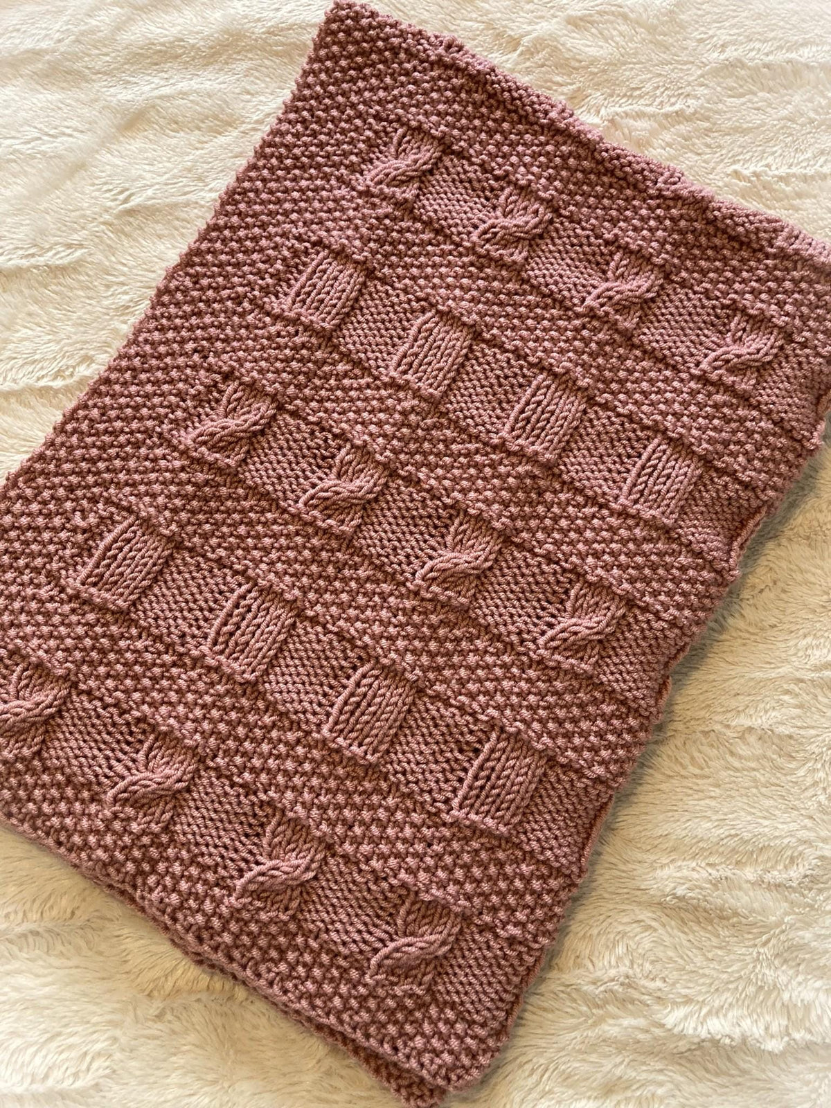 Knitting pattern ~ Ember Baby Blanket in DK Yarn ~ ENGLISH ~  PDF Download