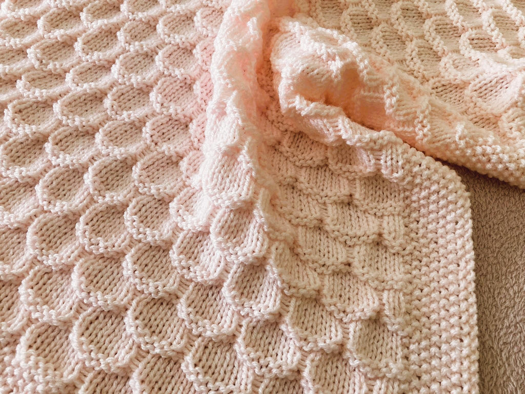 Knitting pattern ~ Becca Baby Blanket in DK Yarn ~ ENGLISH ~ PDF Download