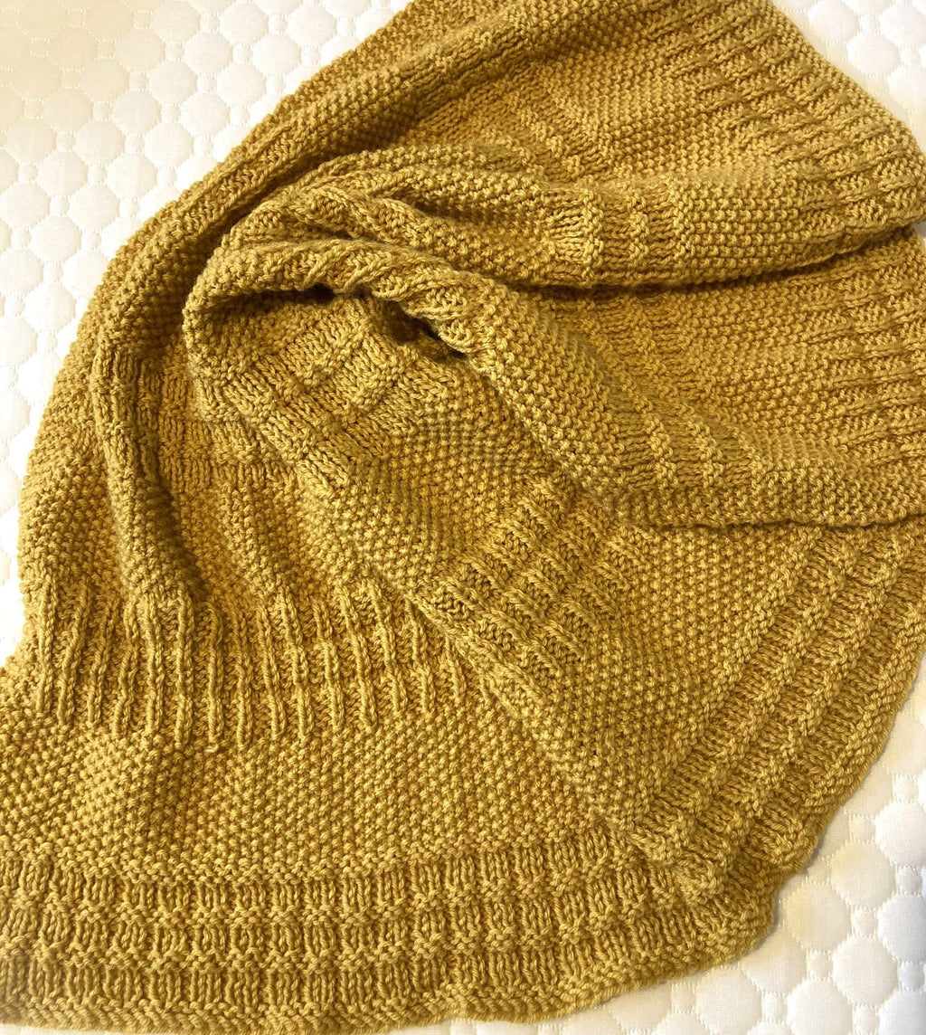 Knitting Pattern ~ Dorete Baby Blanket ~ Easy Knit for Beginners ~ENGLISH ~ PDF Download