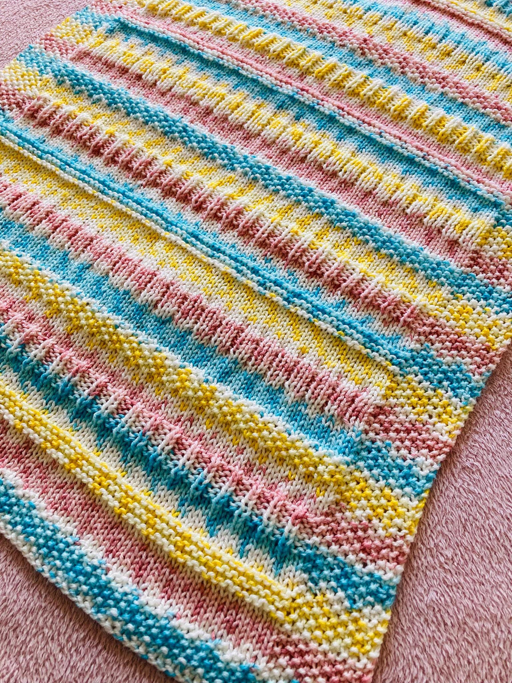 Knitting Pattern ~ Elena Baby Blanket ~ Simple Knit  ~ ENGLISH ~ PDF Download